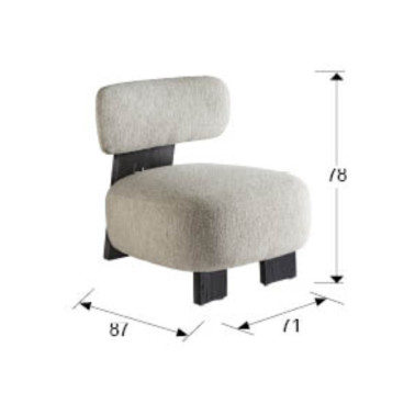 SCHULLER TOPAZ Butaca Negro-Crudo