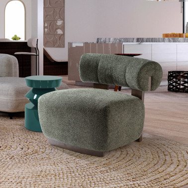 SCHULLER NAOMI Butaca Nogal-Verde Jaspeado