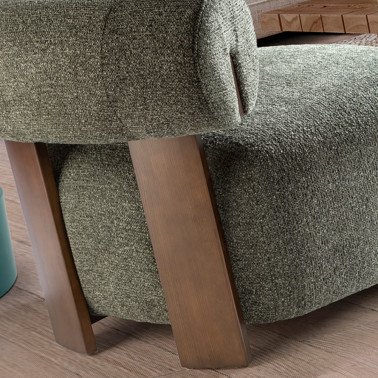 SCHULLER NAOMI Butaca Nogal-Verde Jaspeado