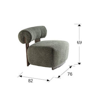 SCHULLER NAOMI Butaca Nogal-Verde Jaspeado