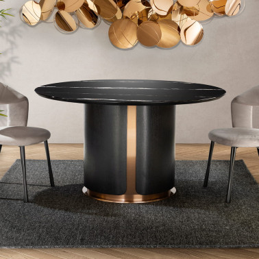 SCHULLER ZOLO Mesa de Comedor Roble Oscuro