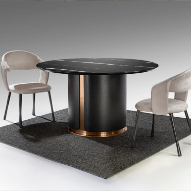 SCHULLER ZOLO Mesa de Comedor Roble Oscuro