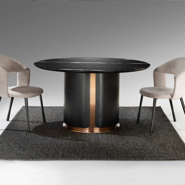 SCHULLER ZOLO Mesa de Comedor Roble Oscuro