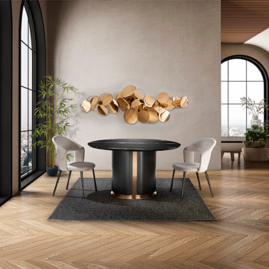 SCHULLER ZOLO Mesa de Comedor Roble Oscuro