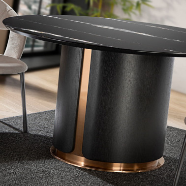 SCHULLER ZOLO Mesa de Comedor Roble Oscuro