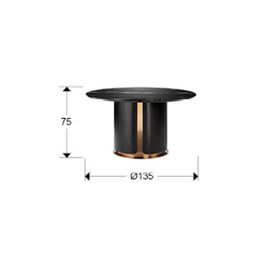 SCHULLER ZOLO Mesa de Comedor Roble Oscuro