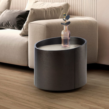 SCHULLER IZA Mesita de Noche Negro