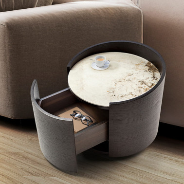 SCHULLER IZA Mesita de Noche Negro