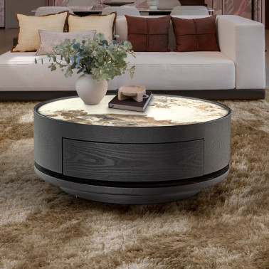 SCHULLER IZA Mesa de Centro Negro-Porcelánico