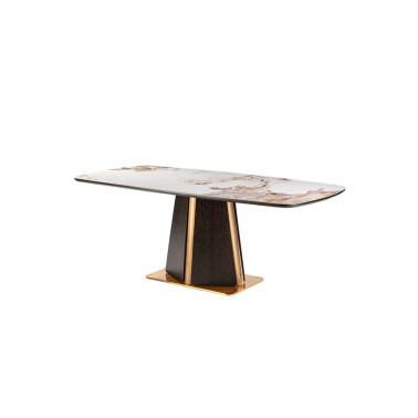 SCHULLER LUCA Mesa de Comedor Roble Oscuro