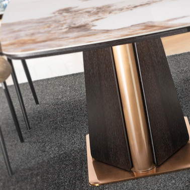 SCHULLER LUCA Mesa de Comedor Roble Oscuro