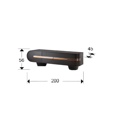 SCHULLER LUCA Mueble TV Roble Oscuro-Oro Rosa