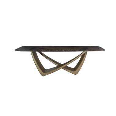 SCHULLER GENESIS Mesa de Comedor Bronce 240 cm