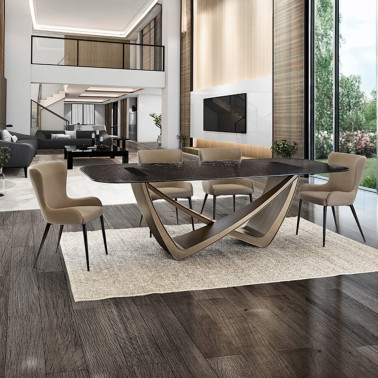 SCHULLER GENESIS Mesa de Comedor Bronce 240 cm