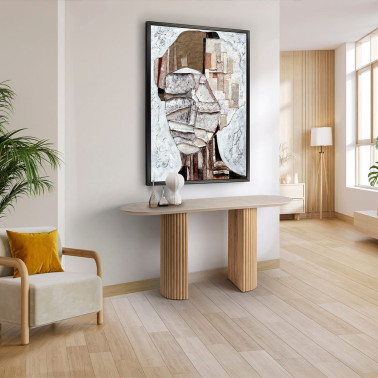 SCHULLER IRATI Consola Piedra-Madera 130x78