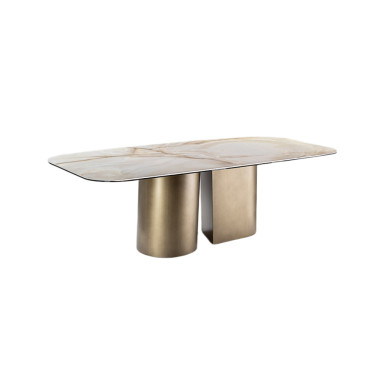 SCHULLER NUMA Mesa de Comedor Latón 240 cm