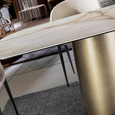 SCHULLER NUMA Mesa de Comedor Latón 240 cm
