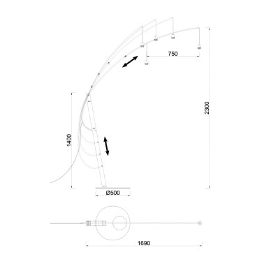 MANTRA RICCA Pie Estructura Negro