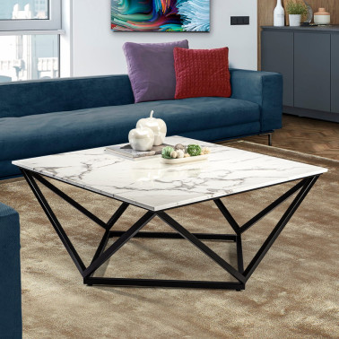 SCHULLER LUMA Mesa de Centro Negro-Simil Mármol