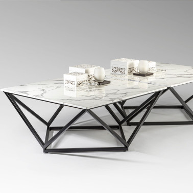 SCHULLER LUMA Mesa de Centro Negro-Simil Mármol