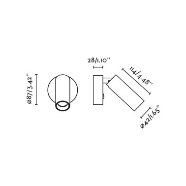 FARO STAN SLIM Aplique Lector Negro MR11