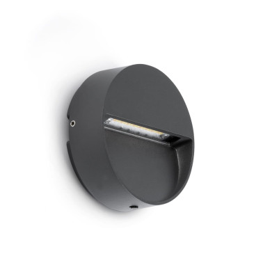 FARO DUNE R Aplique Redondo Gris Oscuro 3W 4CCT