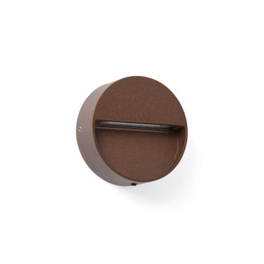 FARO DUNE R Aplique Redondo Marrón Óxido 3W 4CCT