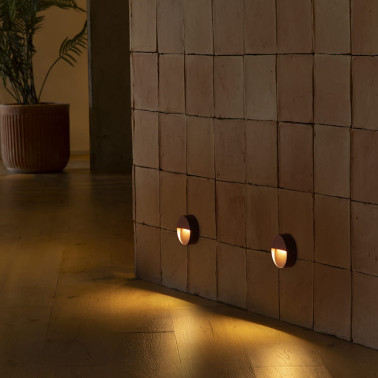 FARO DUNE R Aplique Redondo Marrón Óxido 3W 4CCT