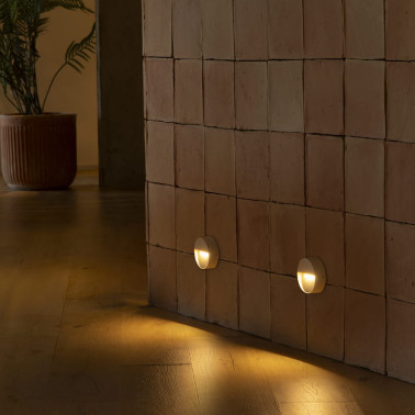 FARO DUNE R Aplique Redondo Blanco 3W 4CCT