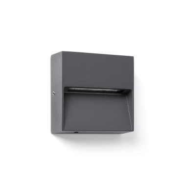 FARO DUNE SQ Aplique Cuadrado Gris Oscuro 3W 4CCT