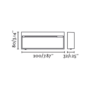 FARO DUNE RCT Aplique Rectangular Marrón Óxido 6W 4CCT
