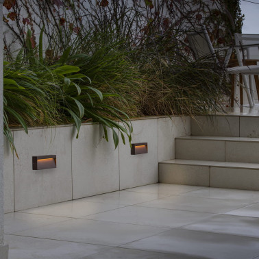 FARO DUNE RCT Aplique Rectangular Marrón Óxido 6W 4CCT