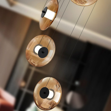 SCHULLER DIABOLO Colgante 5L Negro-Ámbar