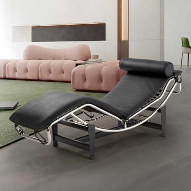 SCHULLER LECO Diván Piel Negra