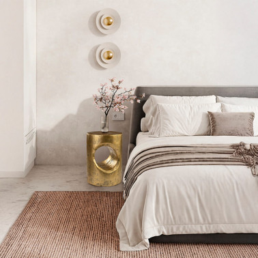 SCHULLER HOLE Mesa Auxiliar Dorada