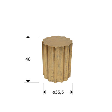 SCHULLER ESTRIADA Mesa Auxiliar Dorada