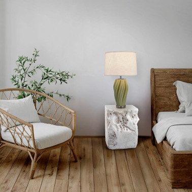 SCHULLER BLOCK Mesa Auxiliar Blanca