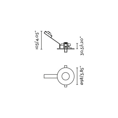 FARO NIVA PINHOLE Empotrable Blanco GU10