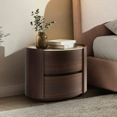 SCHULLER ENOC Mesita Noche Roble Oscuro