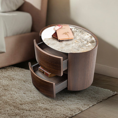 SCHULLER ENOC Mesita Noche Roble Oscuro