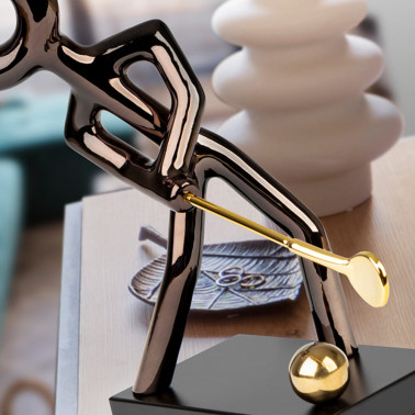 SCHULLER GOLF Figura Negro-Oro