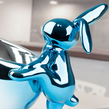 SCHULLER CUENCO RABBIT Figura Azul-Plata