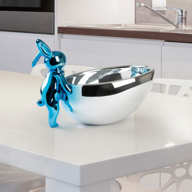 SCHULLER CUENCO RABBIT Figura Azul-Plata