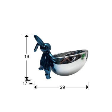 SCHULLER CUENCO RABBIT Figura Azul-Plata