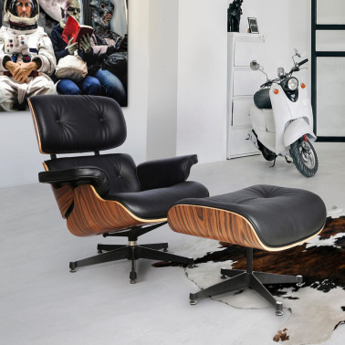 SCHULLER EAMES Chaise Longue Negro-Palisandro