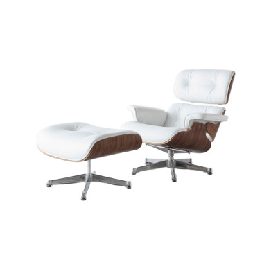 SCHULLER EAMES Chaise Longue Blanco-Nogal