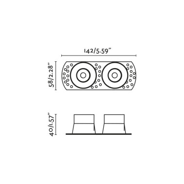 FARO FLIC TRIMLESS 2L Empotrable Orientable Blanco MR11