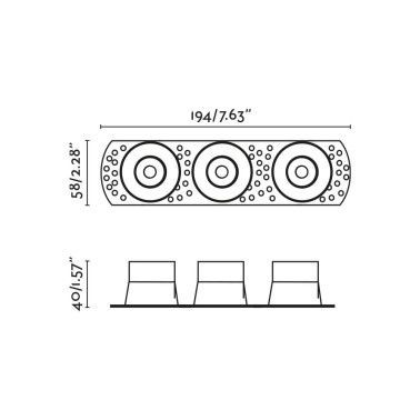 FARO FLIC TRIMLESS 3L Empotrable Orientable Negro MR11