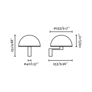 FARO DOME Aplique Negro E27