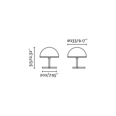 FARO DOME S Lámpara Sobremesa Negra
